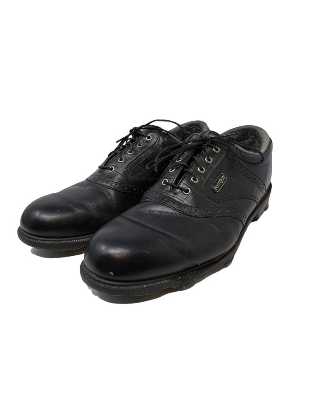 FootJoy E.C.L. Dryjoys Golf Shoes Men’s 10 Black‎ Optiflex2 Leather 53726 Spikes